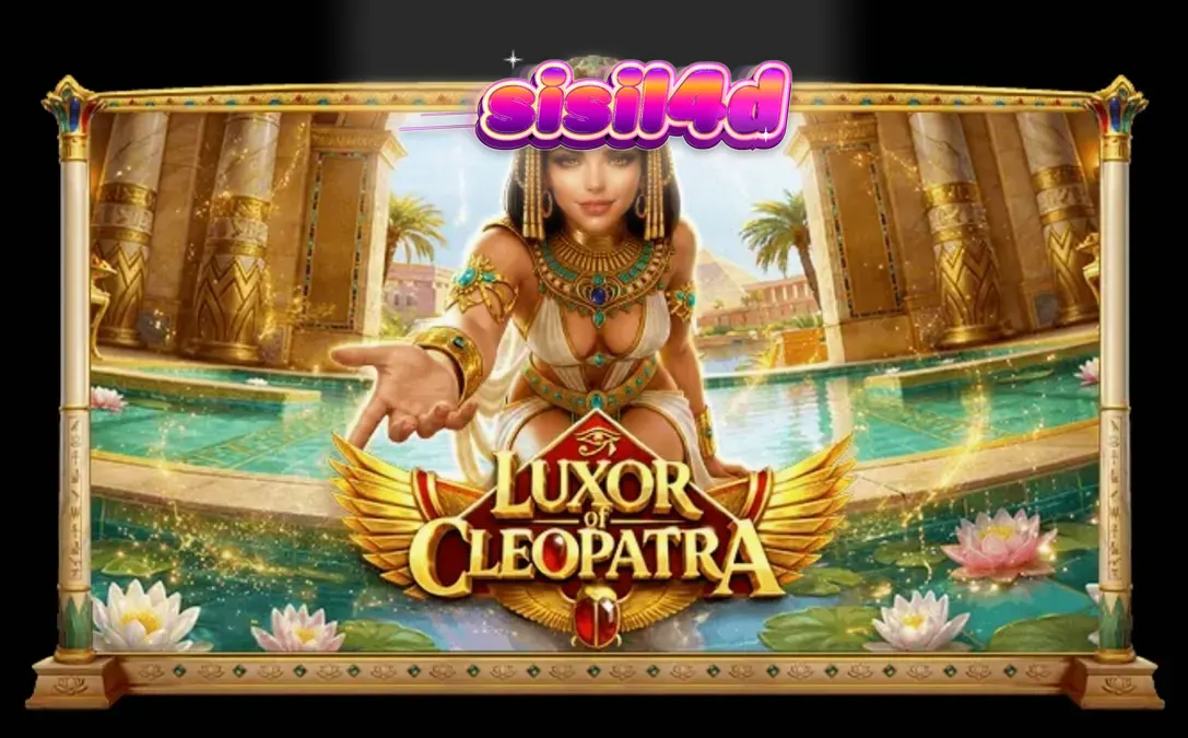 Tampilan visual slot Luxor of Cleopatra dengan latar belakang istana Mesir yang mewah